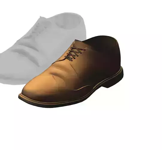 Cartoon High Poly Subdivision Sandy Shoes 3D Model