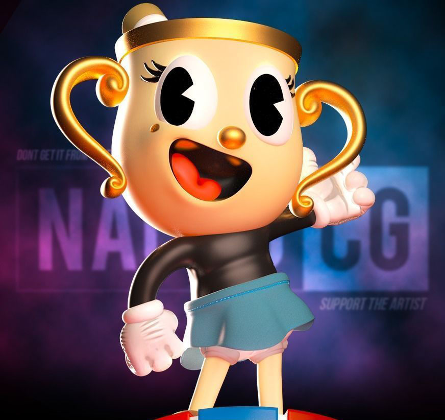 Cuphead Diorama plus Ms Chalice 3D Model Collection_5