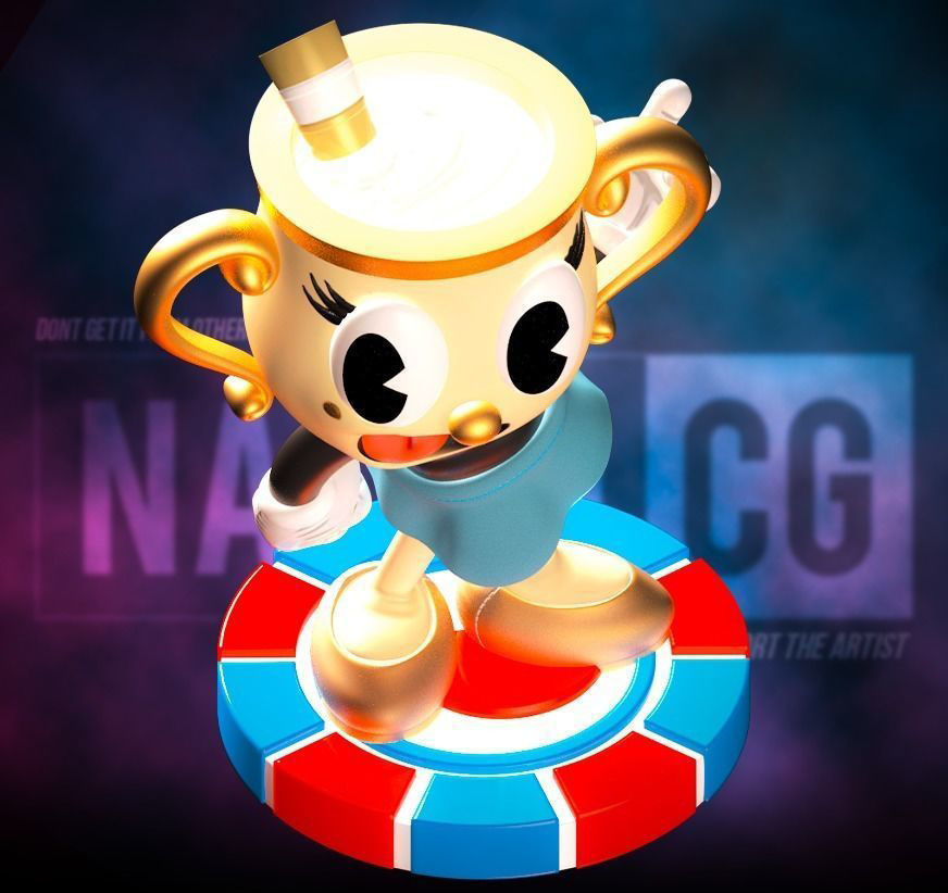 Cuphead Diorama plus Ms Chalice 3D Model Collection_6