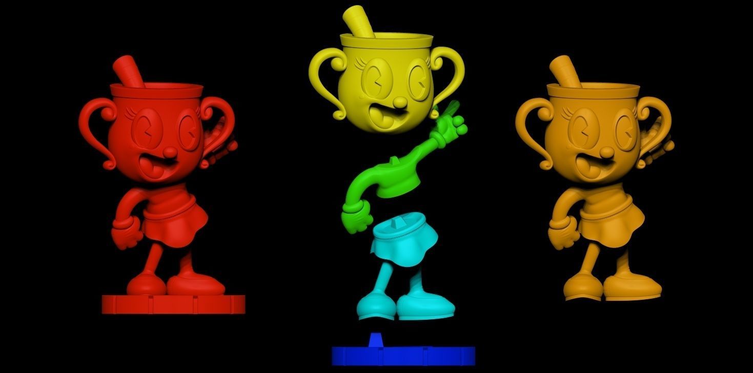 Cuphead Diorama plus Ms Chalice 3D Model Collection_3