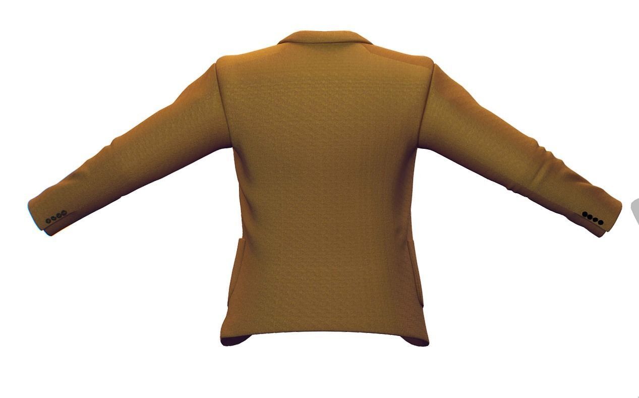 Cartoon High Poly Subdivision Sand Jacket 3D Model  Low-poly 3D model_1