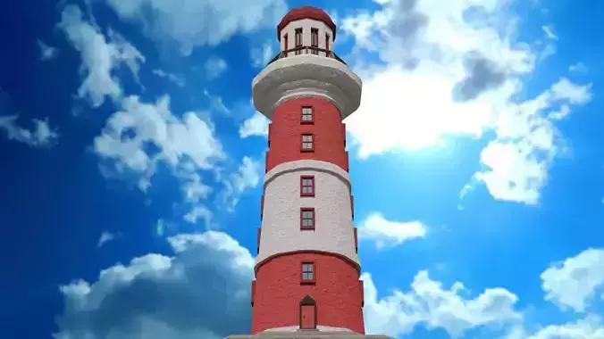Lighthouse 05 Low-poly 3D model