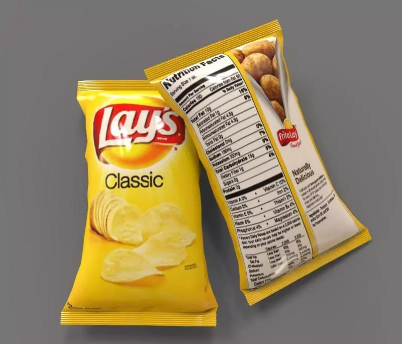 Chips Packets 3D model_0
