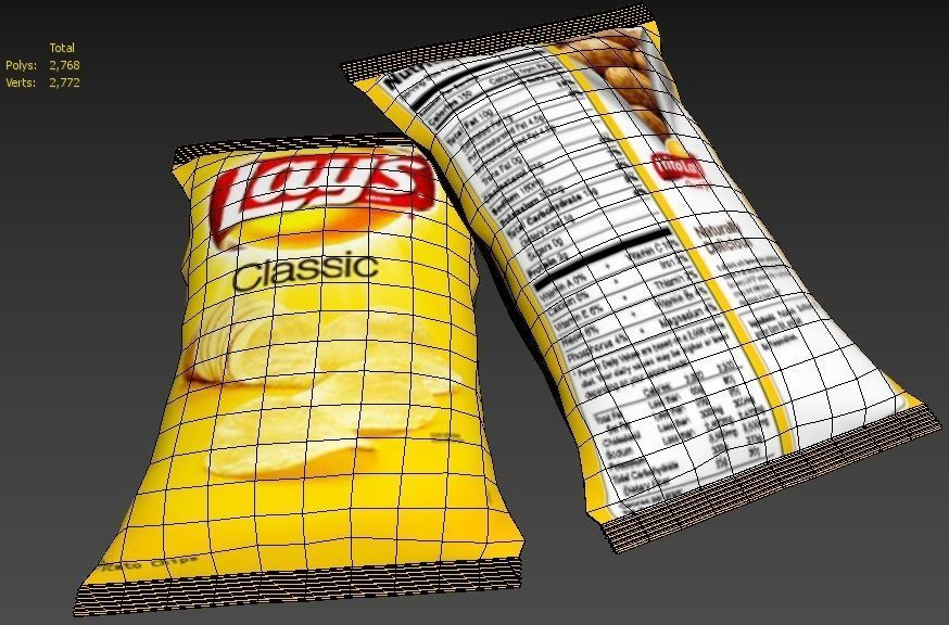 Chips Packets 3D model_5