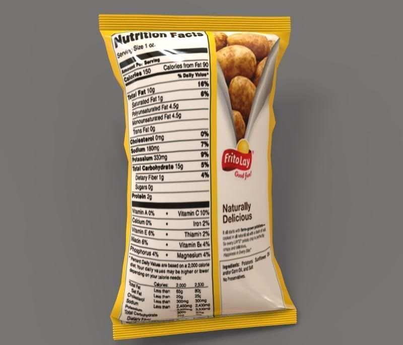 Chips Packets 3D model_4