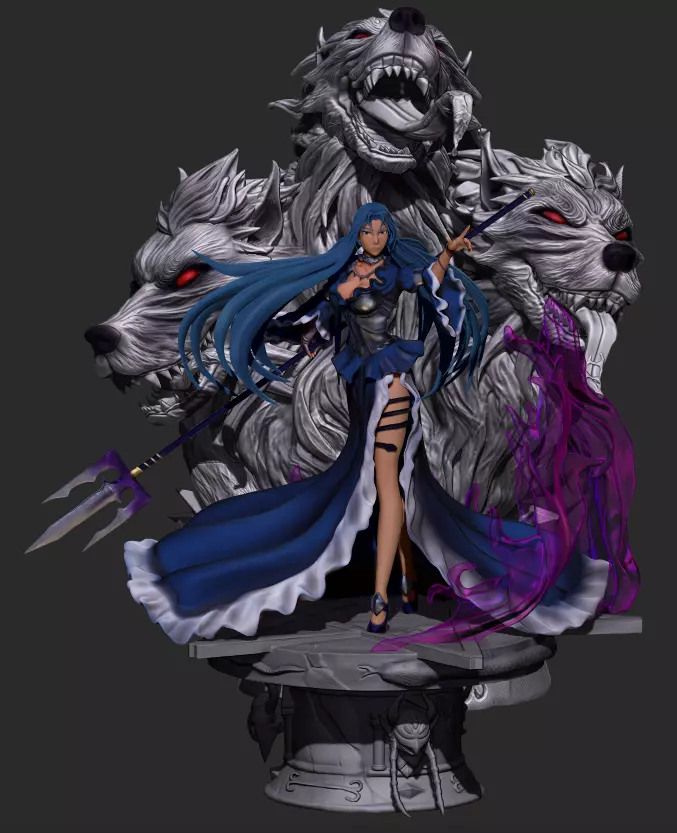 Pandora and Cerberus - Saint Seiya 3D print model_0