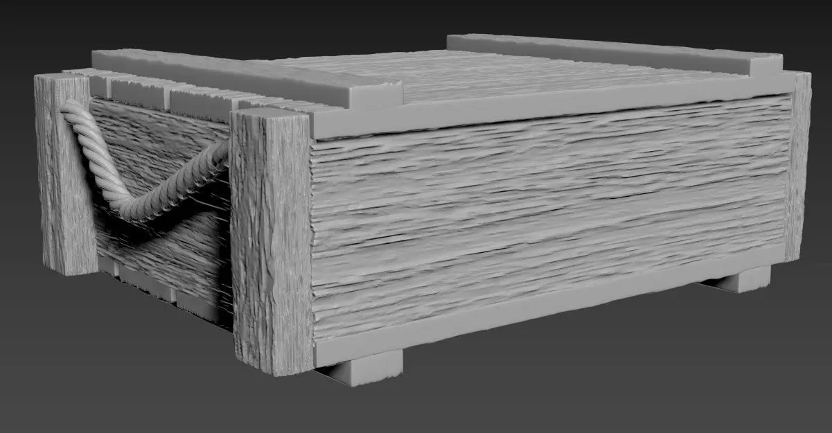 Caja de madera 3D print model_0