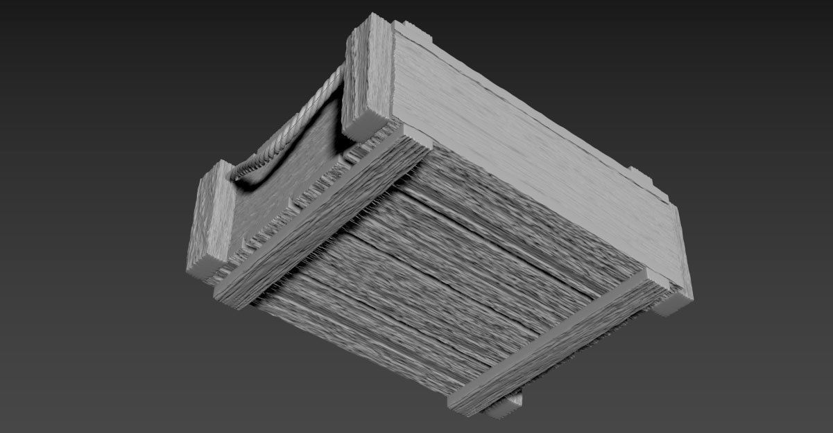 Caja de madera 3D print model_3