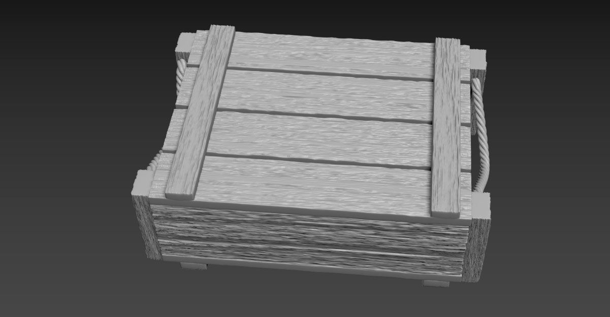 Caja de madera 3D print model_2