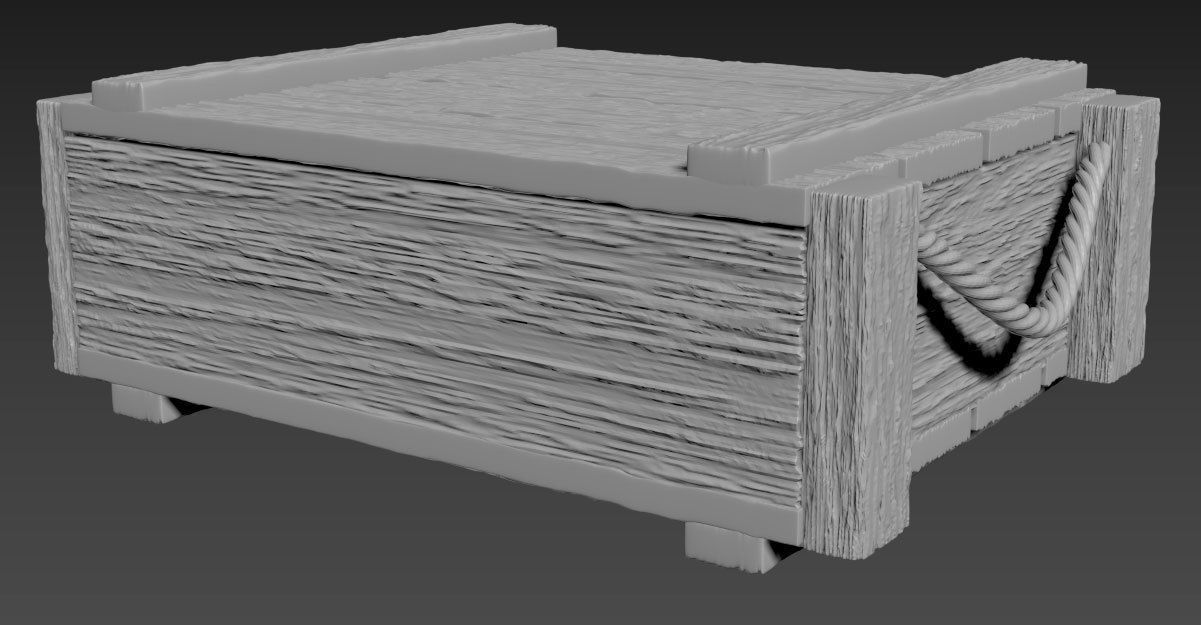 Caja de madera 3D print model_1