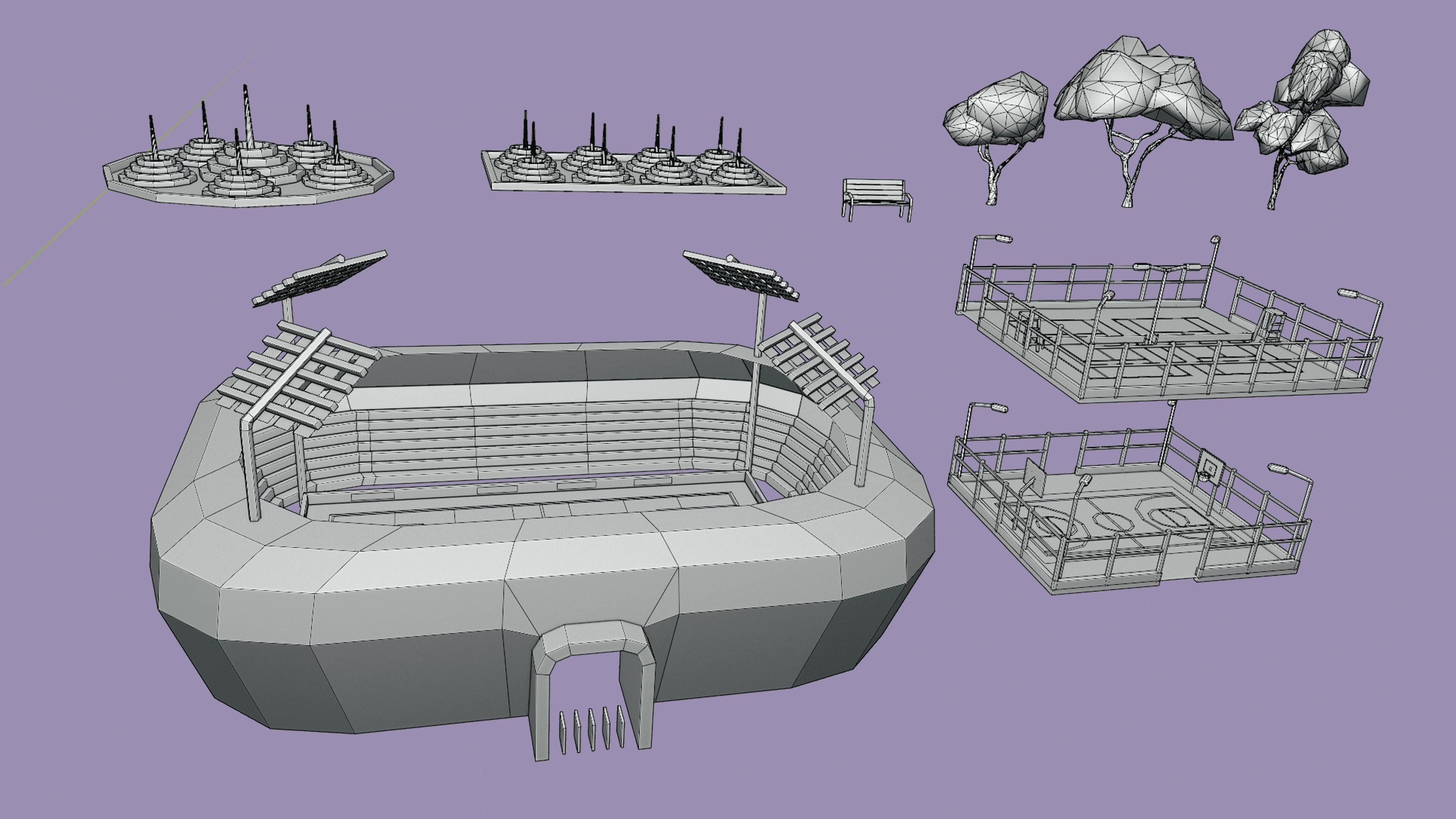 City 1 Low-poly 3D model_26