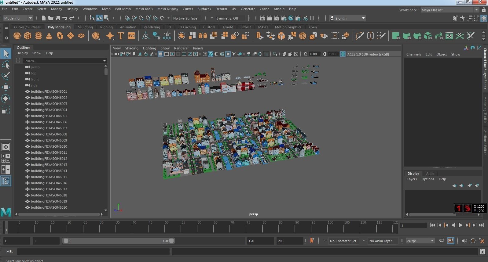 City 1 Low-poly 3D model_32