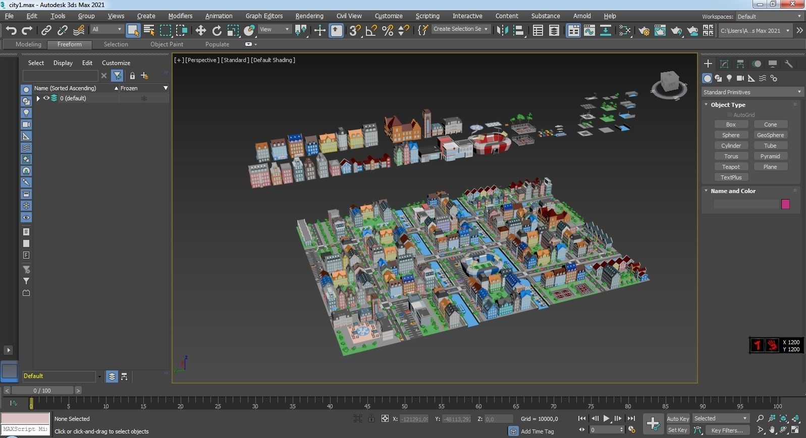 City 1 Low-poly 3D model_33