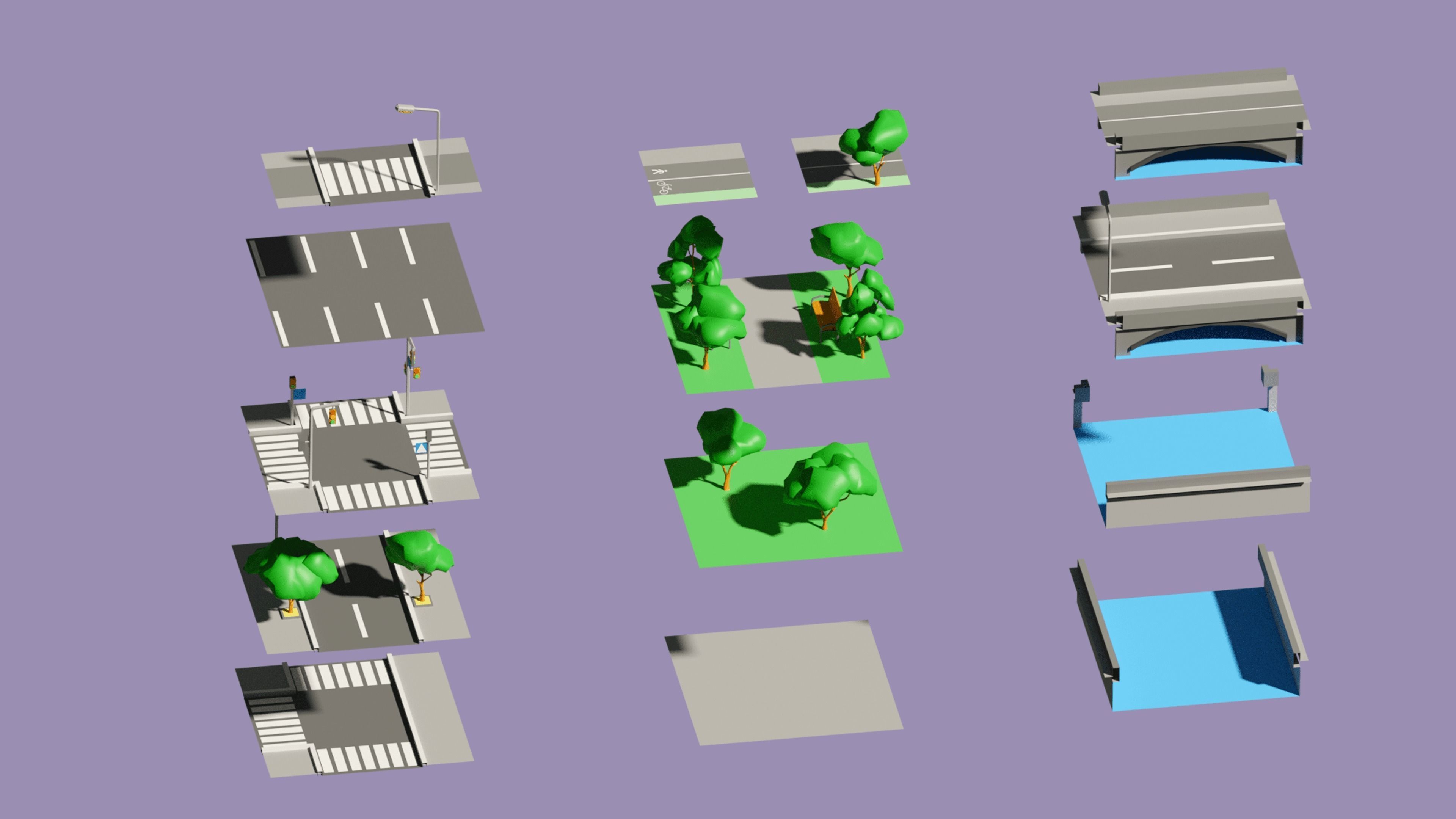 City 1 Low-poly 3D model_29