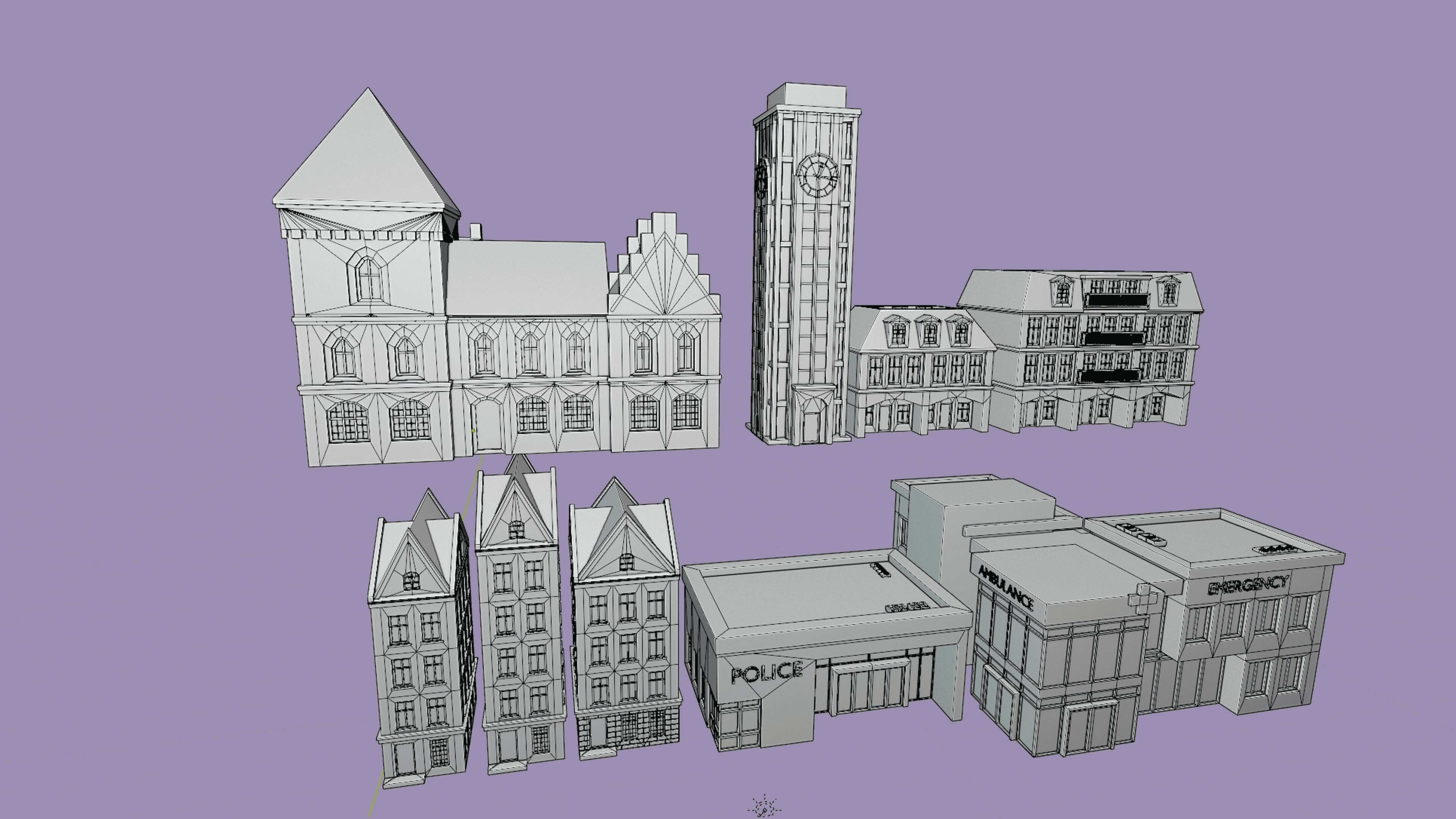 City 1 Low-poly 3D model_24