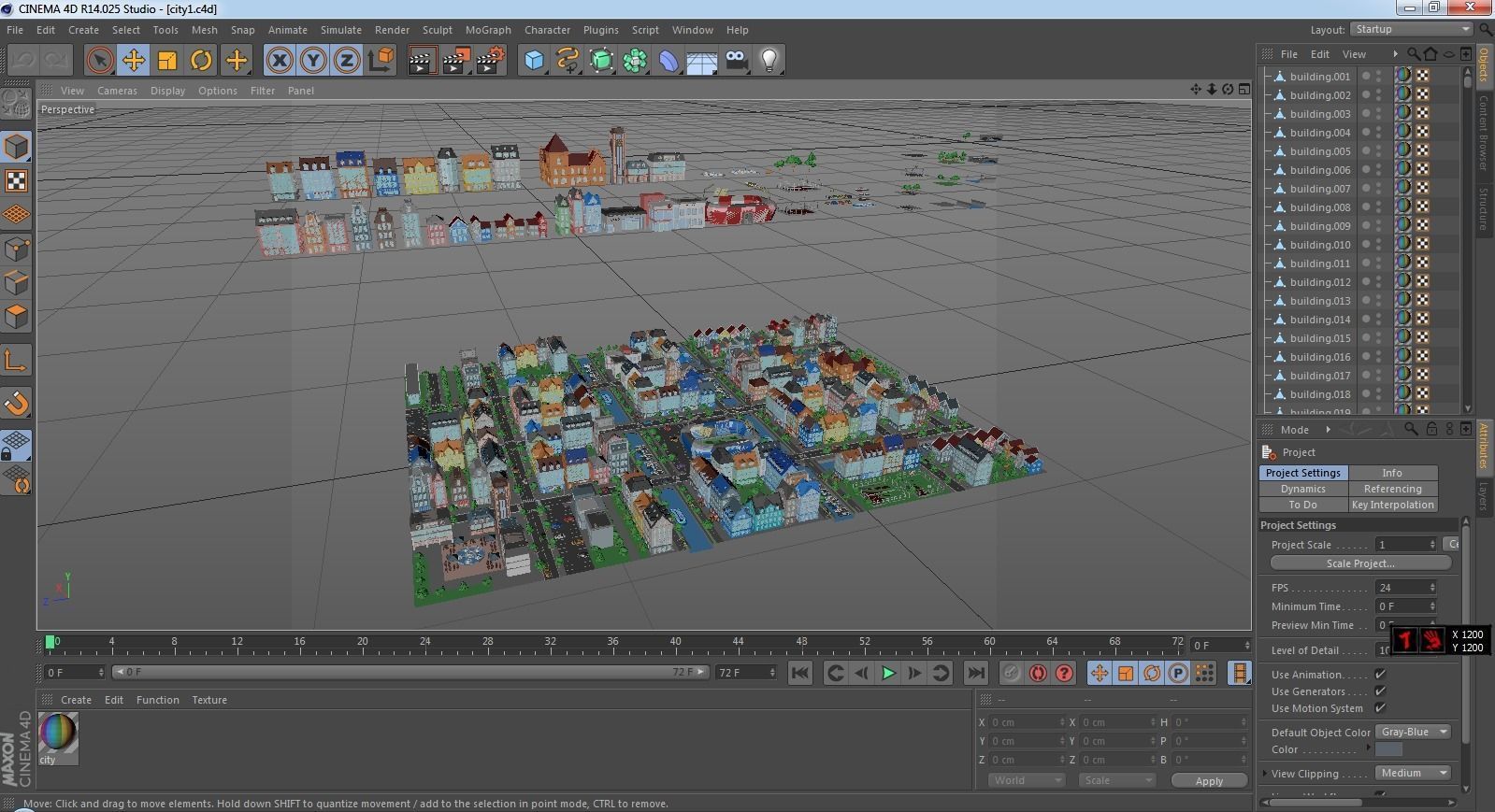 City 1 Low-poly 3D model_34