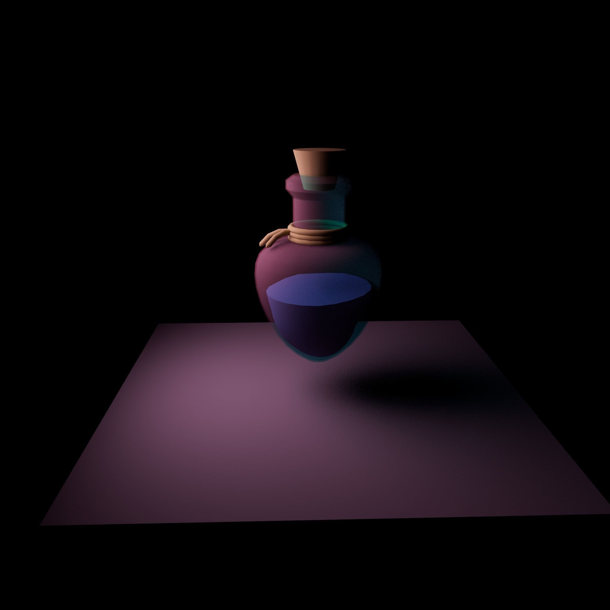 Potion Bottle 01 Free low-poly 3D model_1