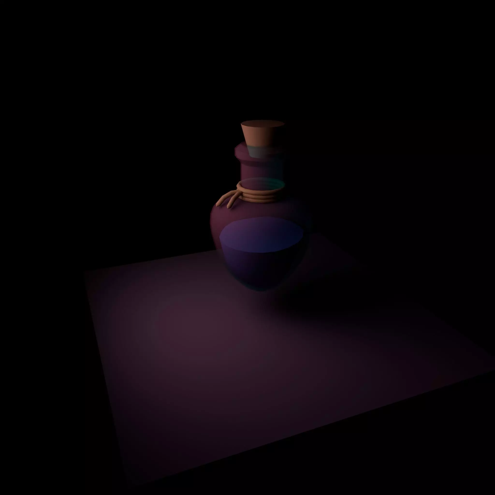 Potion Bottle 01 Free low-poly 3D model_0