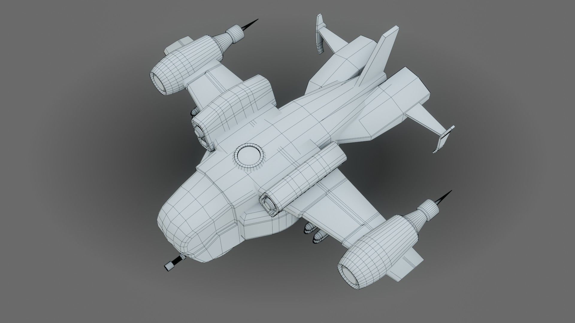 Sci-Fi Drop Ship - Low Poly - Game Ready - PBR Low-poly 3D model_21