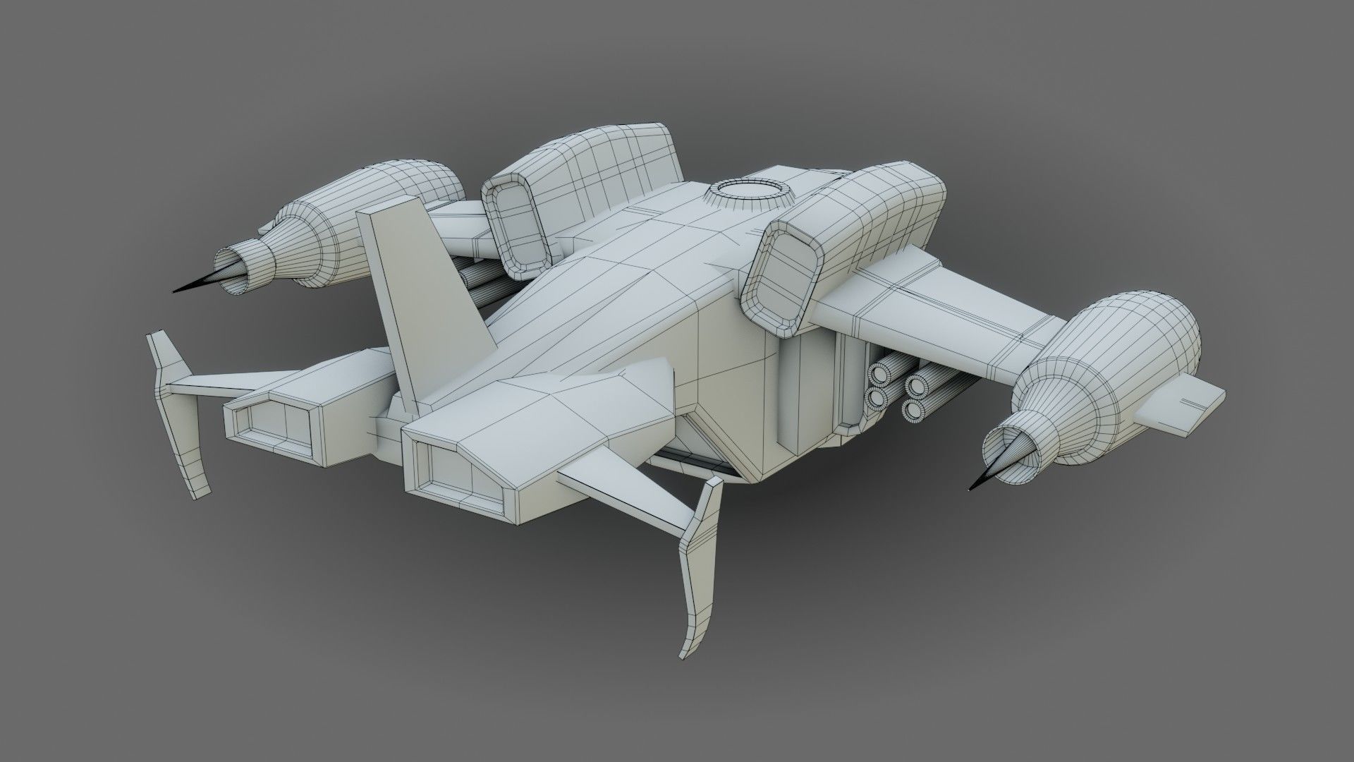 Sci-Fi Drop Ship - Low Poly - Game Ready - PBR Low-poly 3D model_11