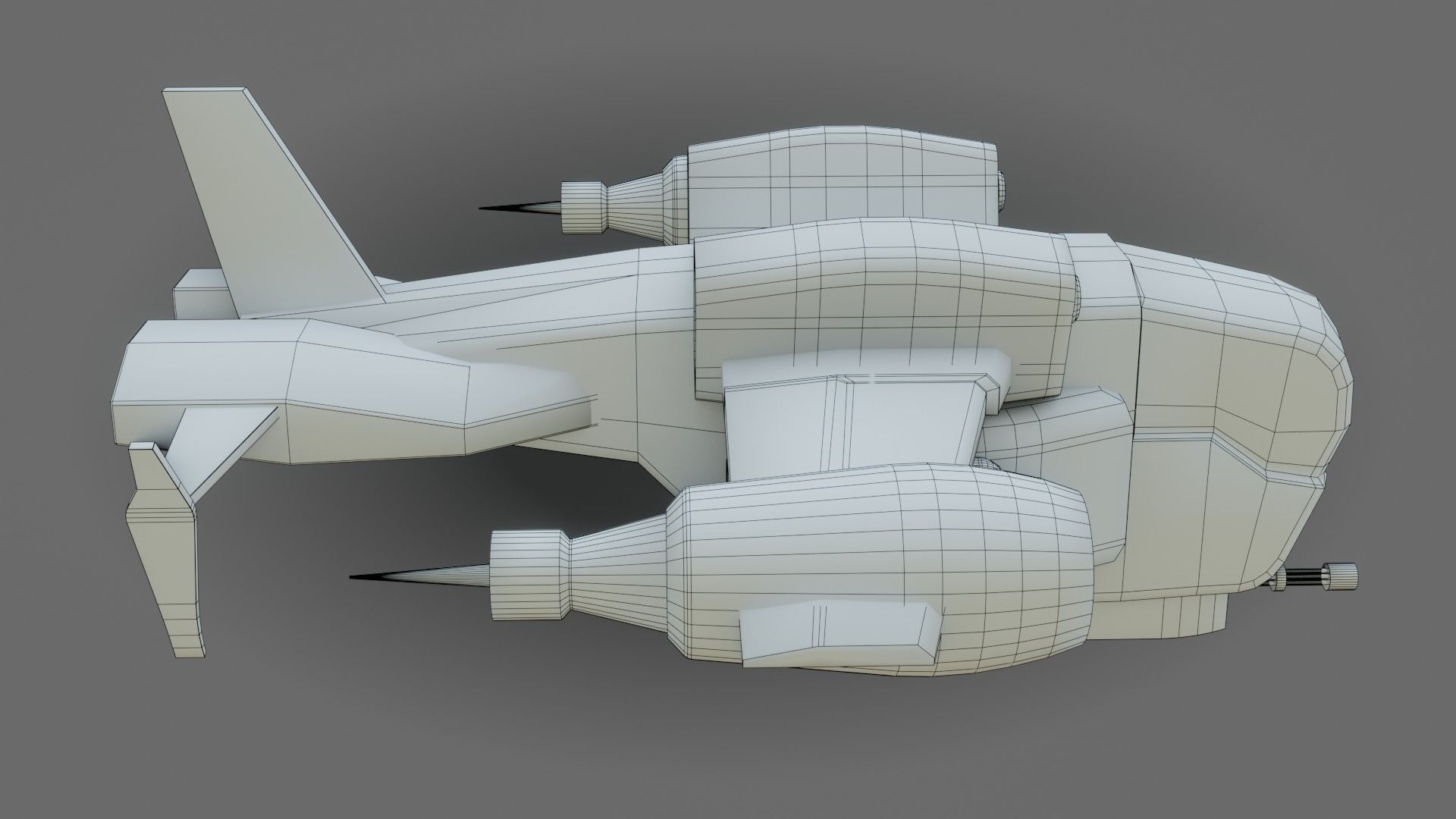 Sci-Fi Drop Ship - Low Poly - Game Ready - PBR Low-poly 3D model_13