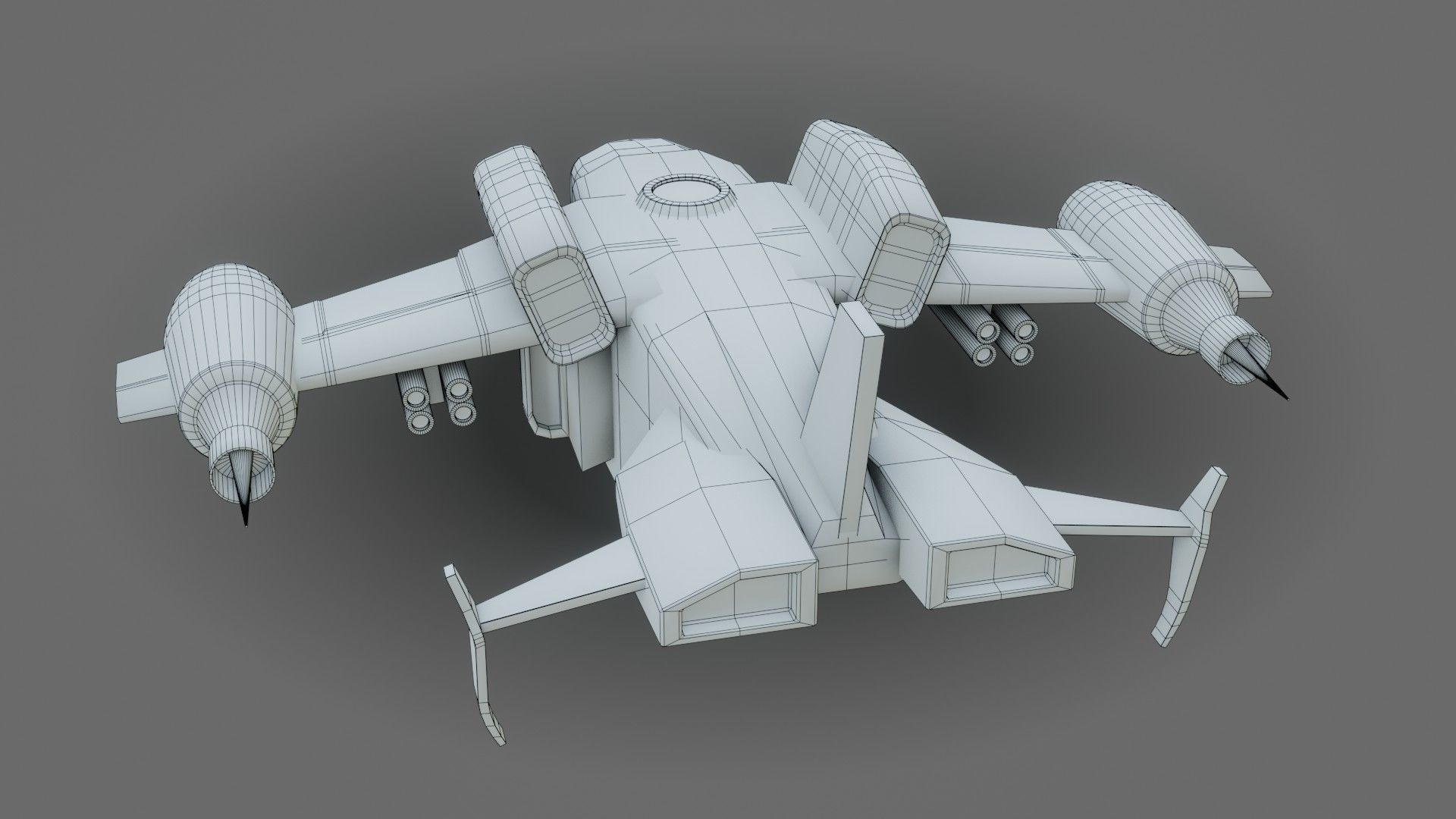 Sci-Fi Drop Ship - Low Poly - Game Ready - PBR Low-poly 3D model_9