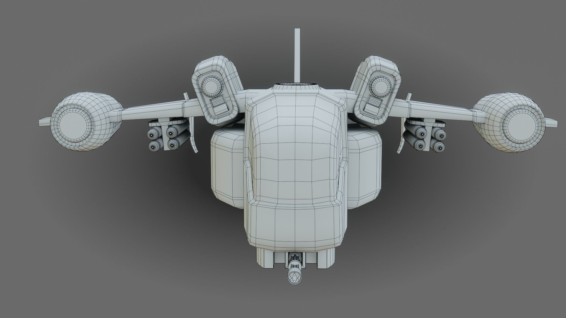 Sci-Fi Drop Ship - Low Poly - Game Ready - PBR Low-poly 3D model_19