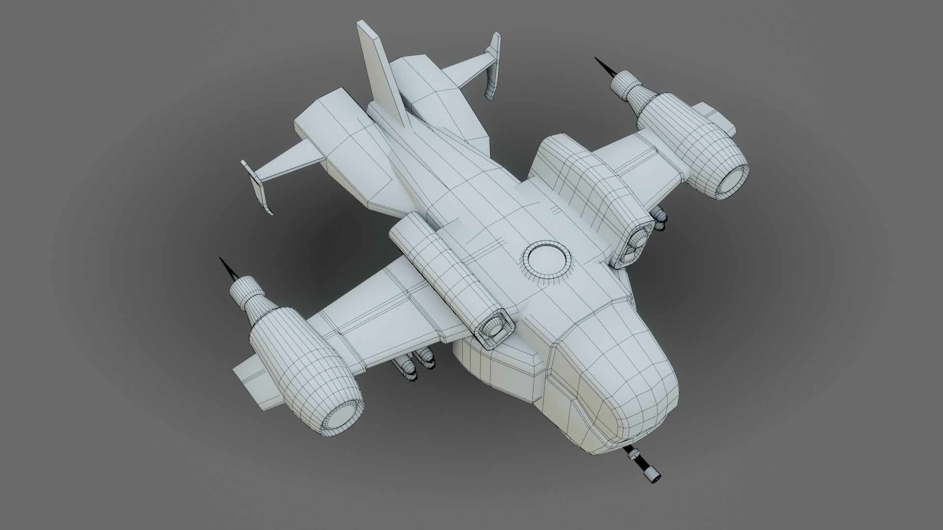 Sci-Fi Drop Ship - Low Poly - Game Ready - PBR Low-poly 3D model_23