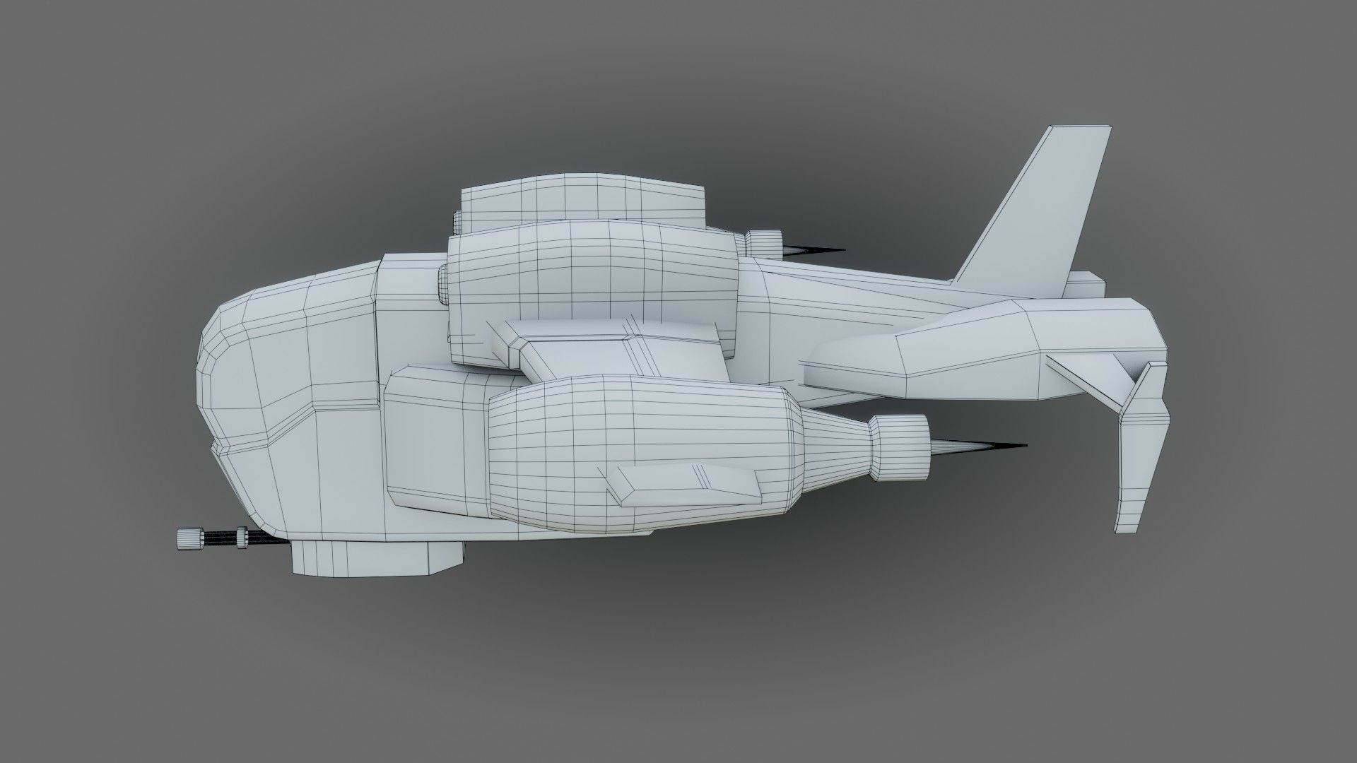 Sci-Fi Drop Ship - Low Poly - Game Ready - PBR Low-poly 3D model_5