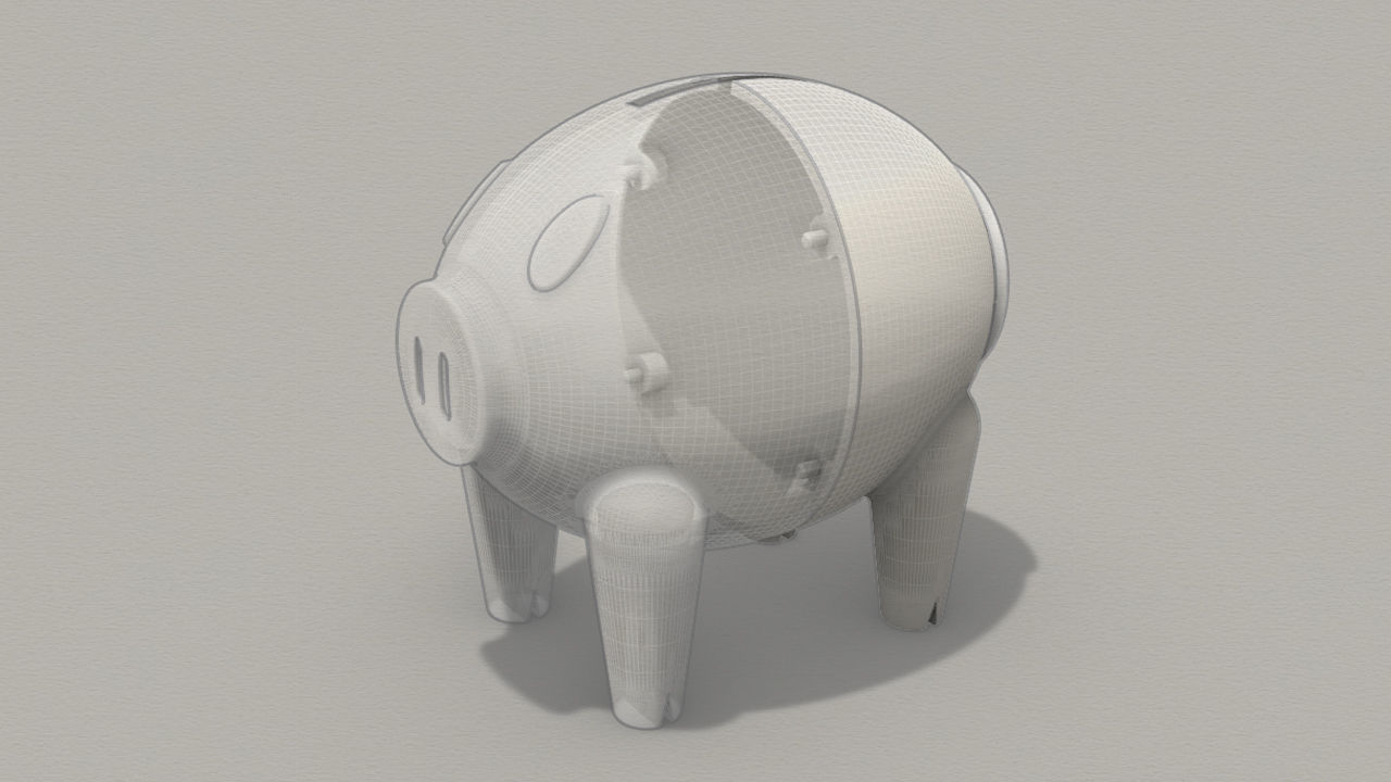Pig Piggybank for 3d print 3D print model_2