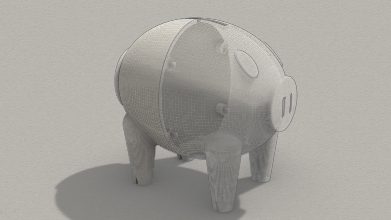 Pig Piggybank for 3d print 3D print model_3