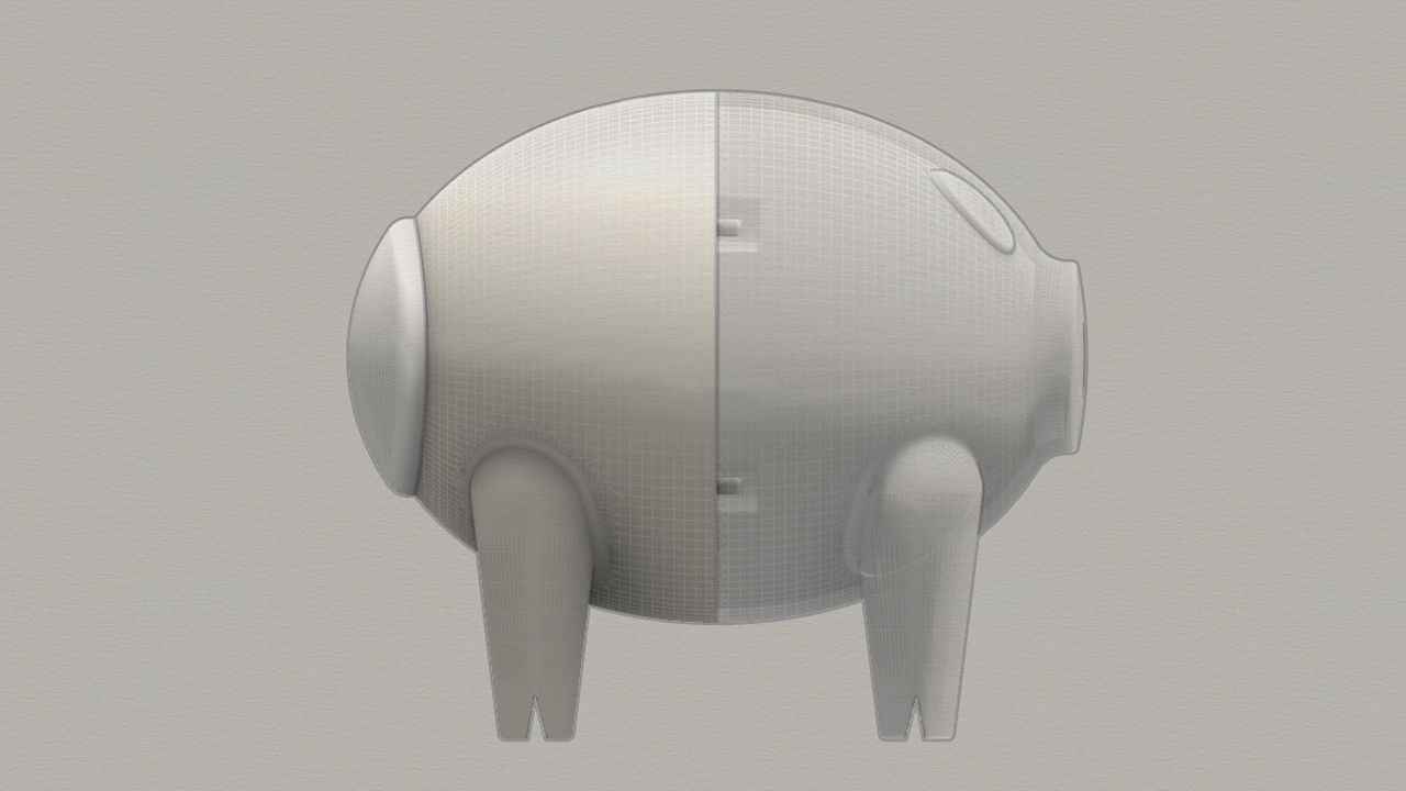 Pig Piggybank for 3d print 3D print model_4