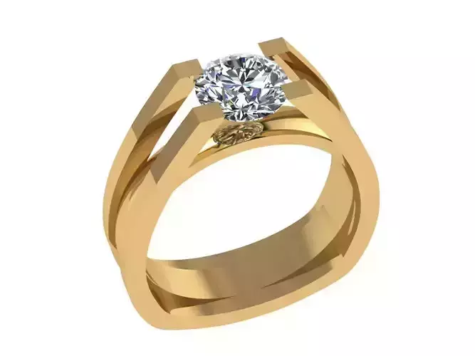 Ring276 diamond engagement ring gold