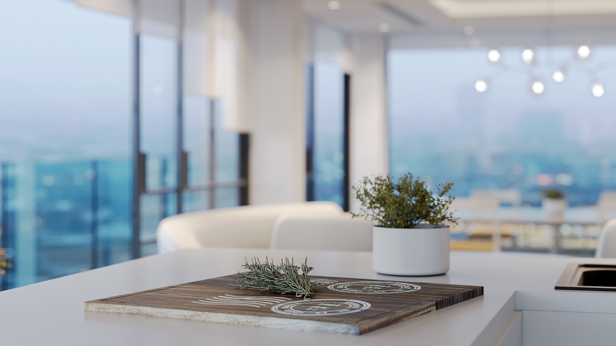 Corona - C4D Scene files - Complete Penthouse Apartment  3D model_9
