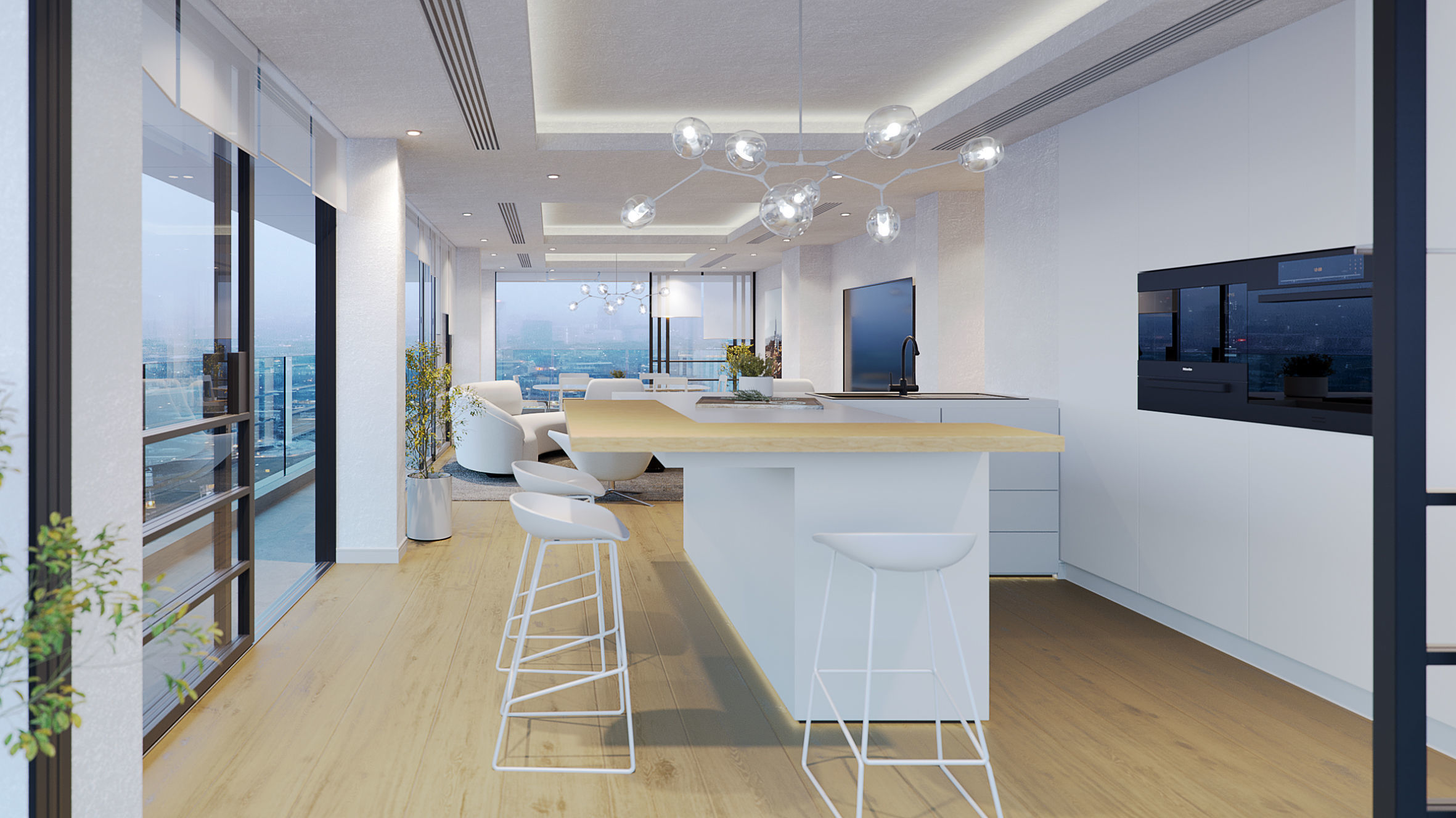 Corona - C4D Scene files - Complete Penthouse Apartment  3D model_4