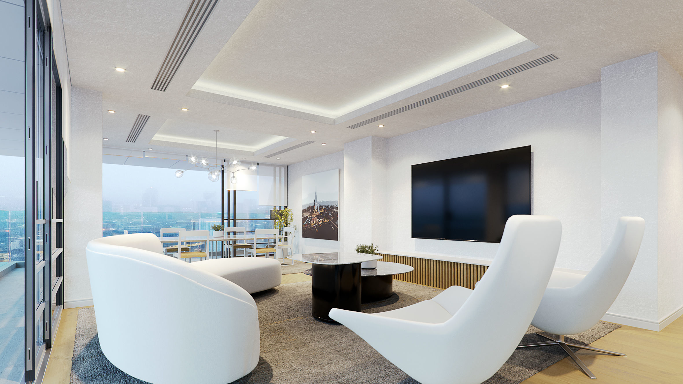 Corona - C4D Scene files - Complete Penthouse Apartment  3D model_1