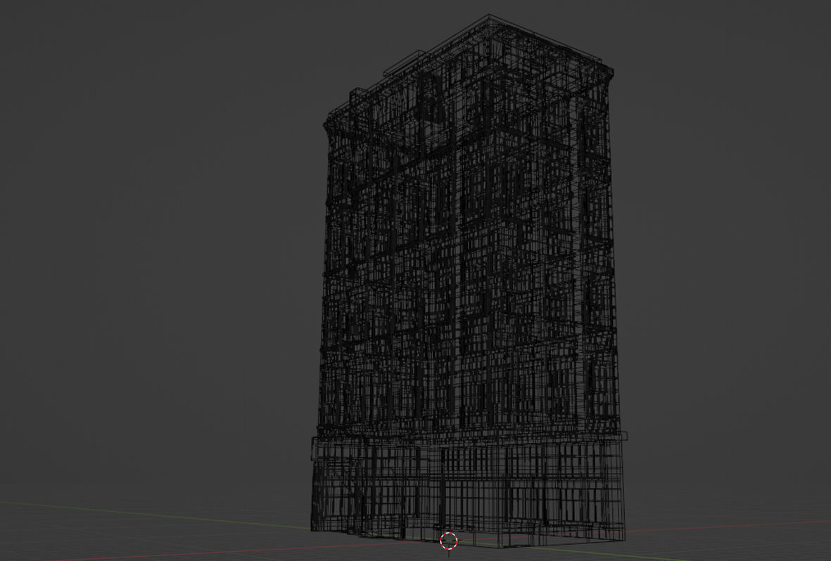 Residential Building Block Free 3D model_8