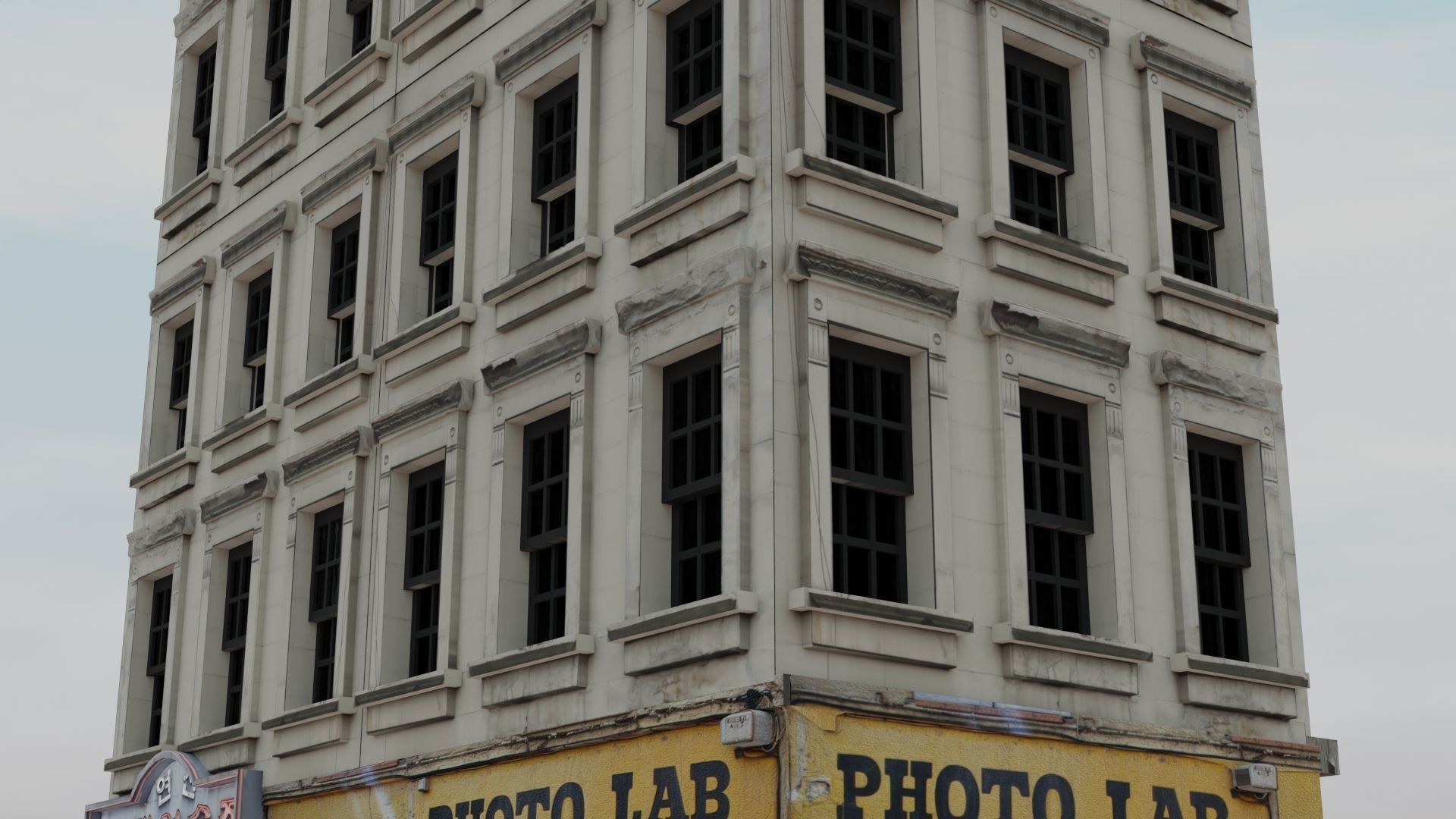 Residential Building Block Free 3D model_1