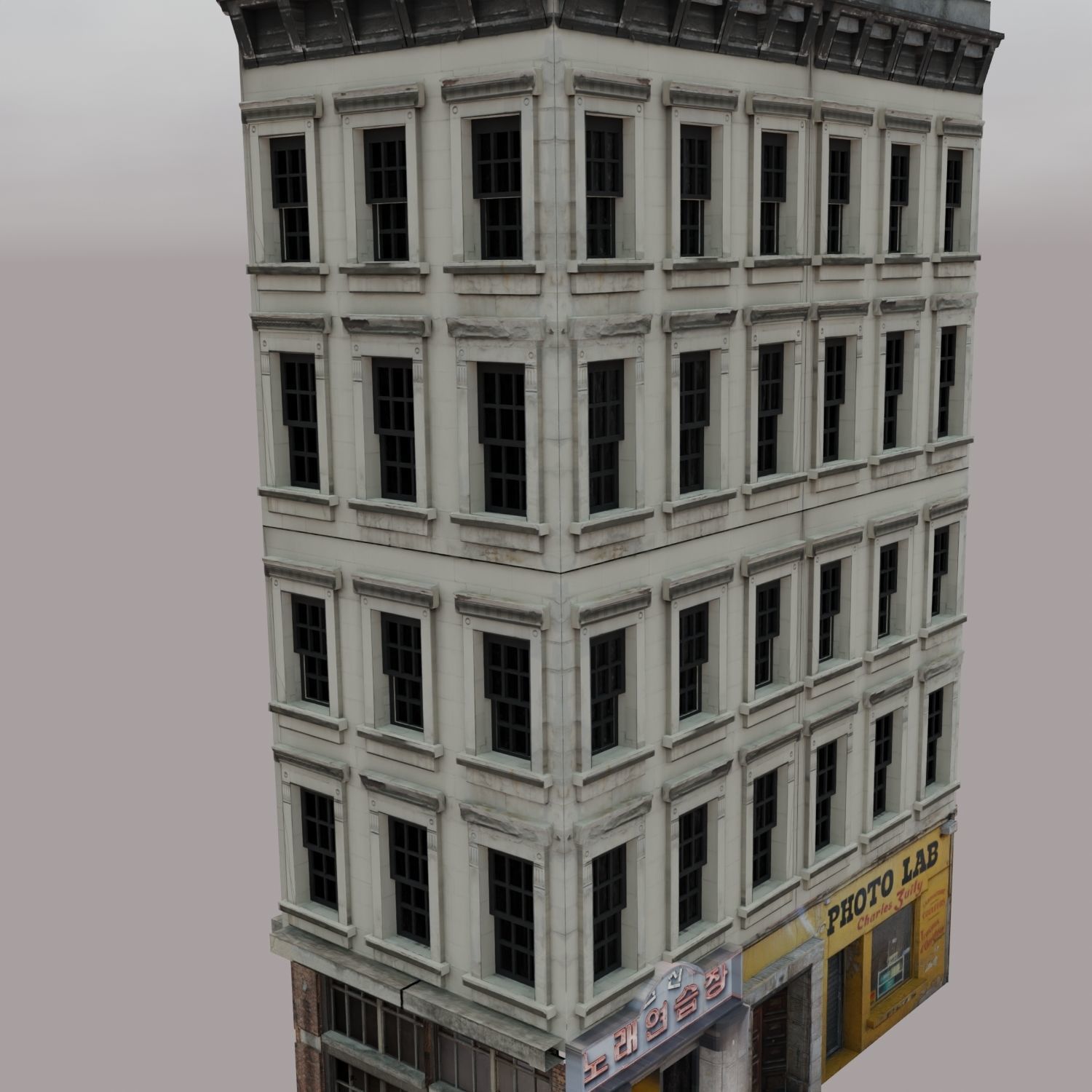 Residential Building Block Free 3D model_6