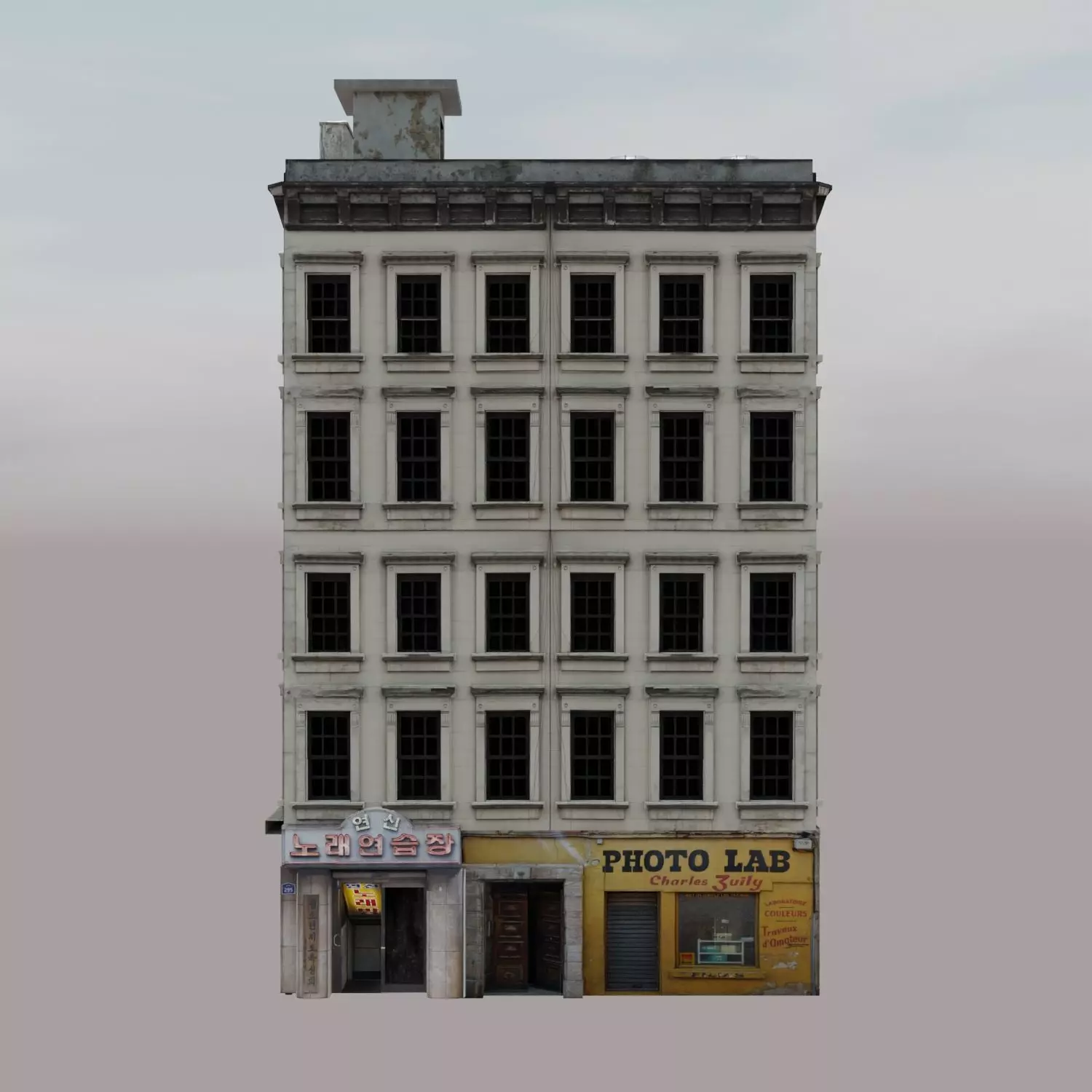 Residential Building Block Free 3D model_0