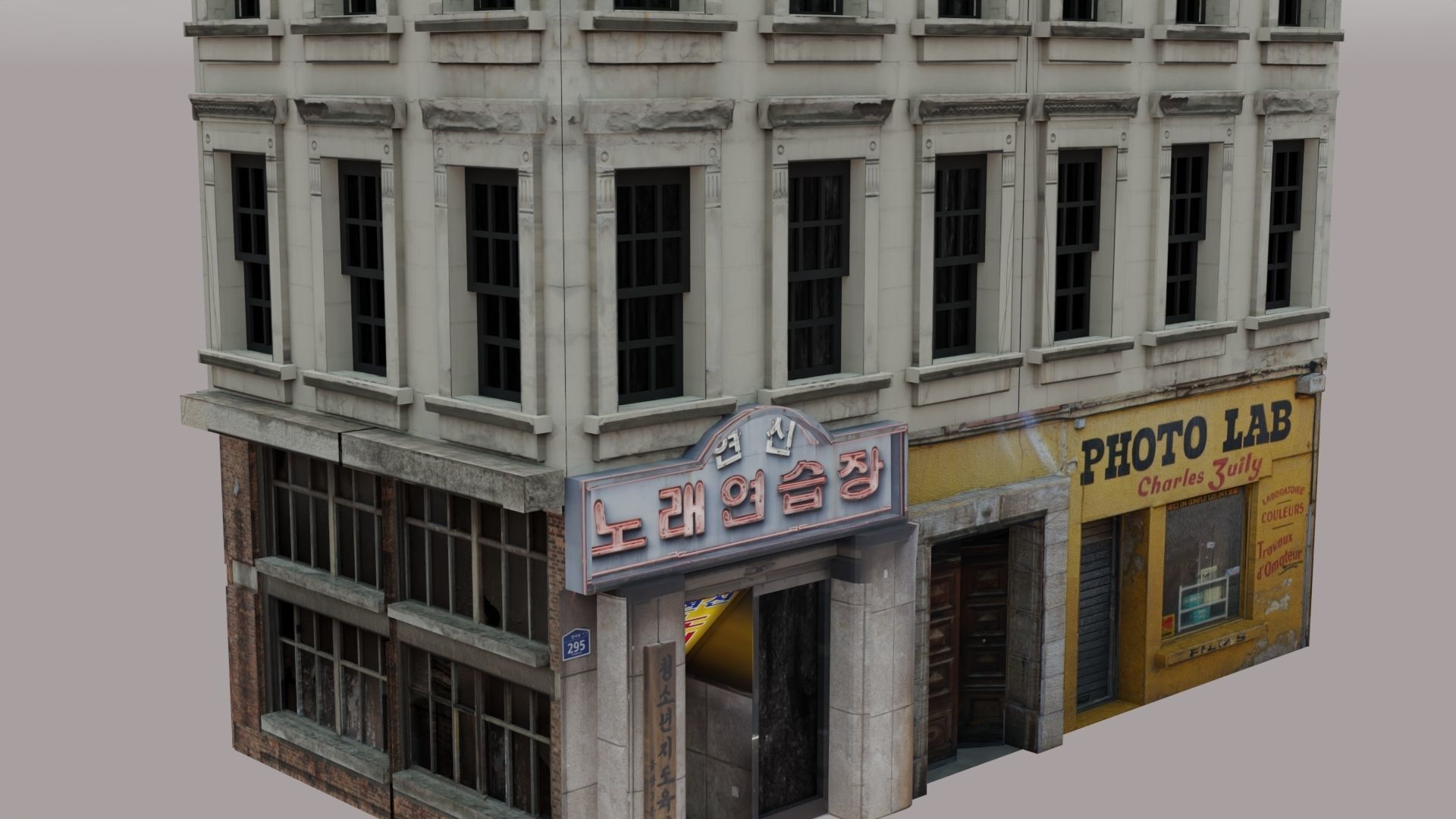 Residential Building Block Free 3D model_2