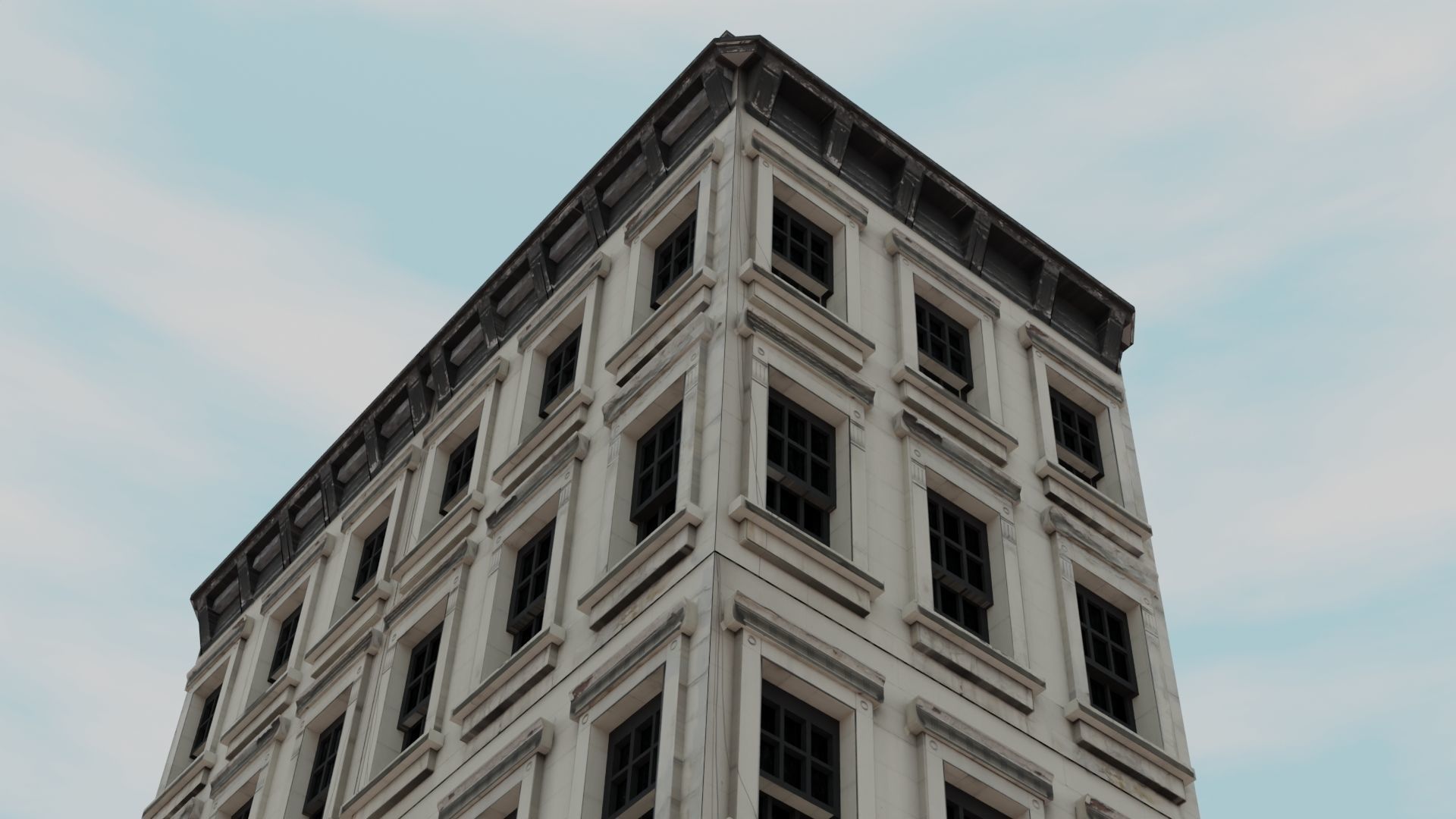 Residential Building Block Free 3D model_4