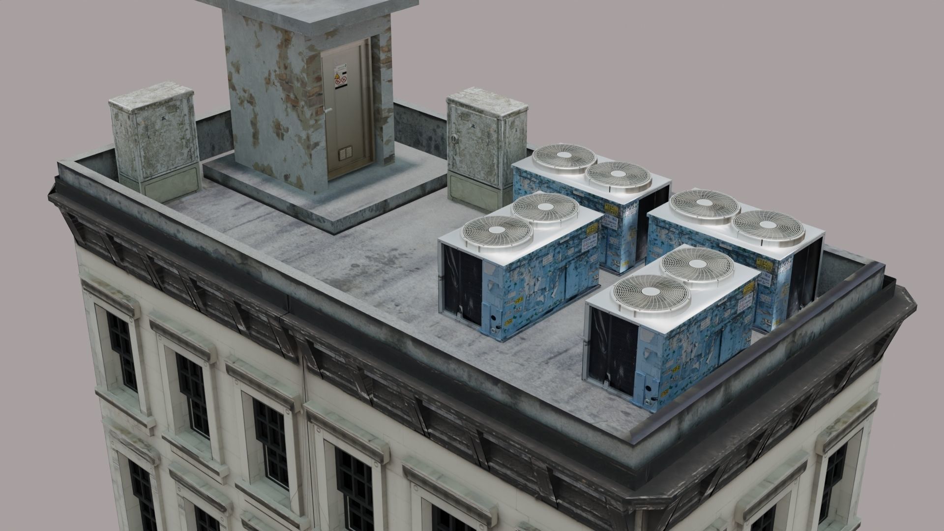 Residential Building Block Free 3D model_3