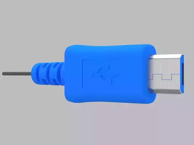 Micro USB Plug 3D model