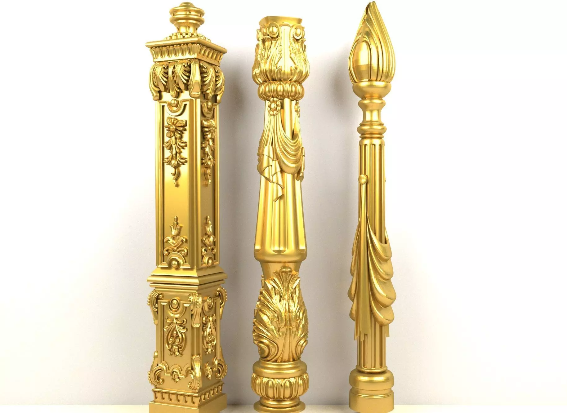 3 file of balusters starter 3D print model_0