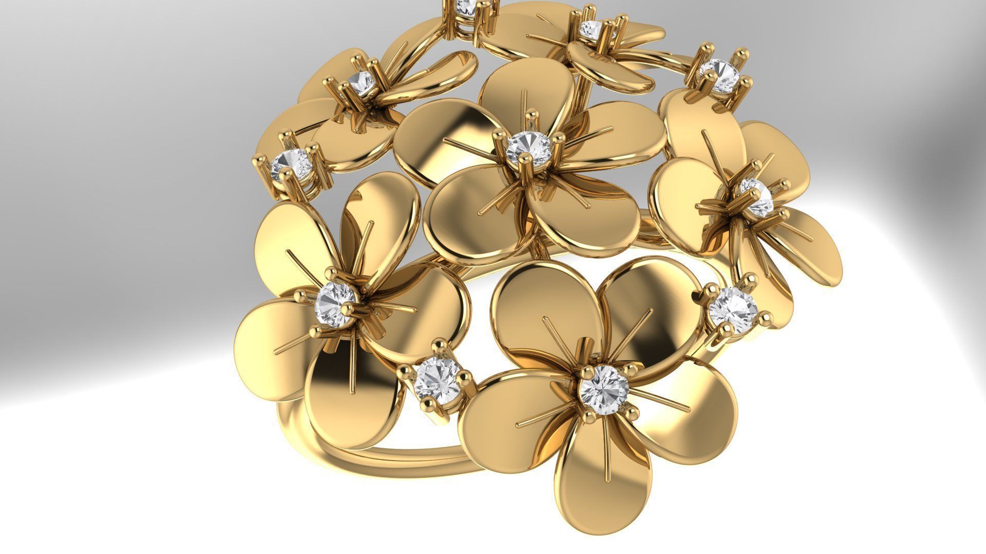 finger ring  3D print model_3