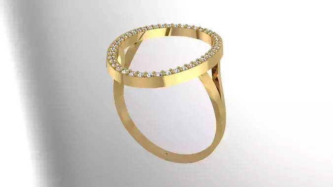 oval shape finger ring delicate