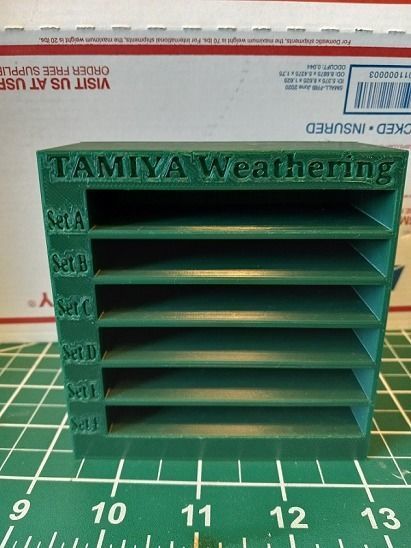Tamiya Weather Set Holder A-F 3D print model_2