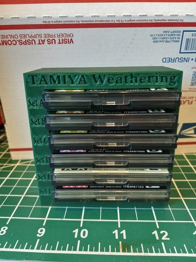 Tamiya Weather Set Holder A-F 3D print model_1