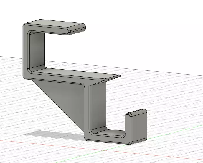 CABLE ORGANIZER HOOK FOR 25 MM THICK TABLES 3D print model